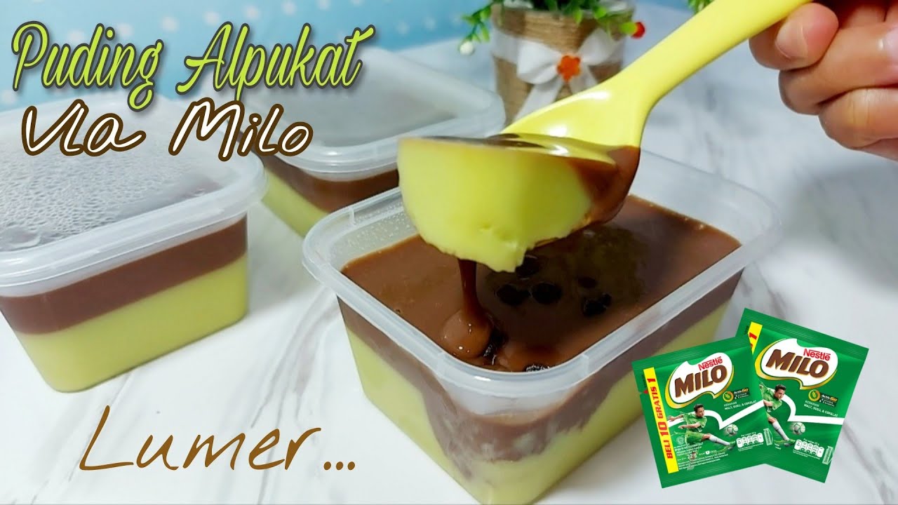 LUMER!!! Puding Alpukat Vla Milo Lembut dan Lumer