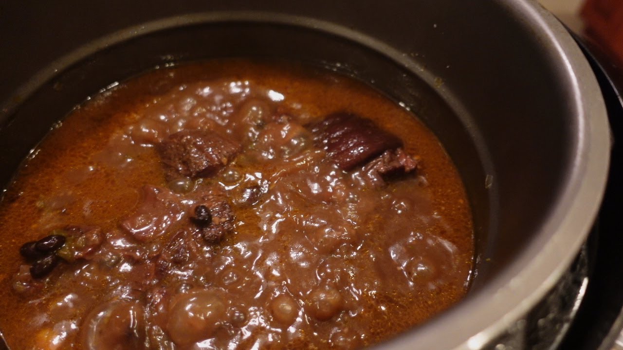 Cuban Style Black Beans with Smoked Ham Hocks in the Pressure Cooker