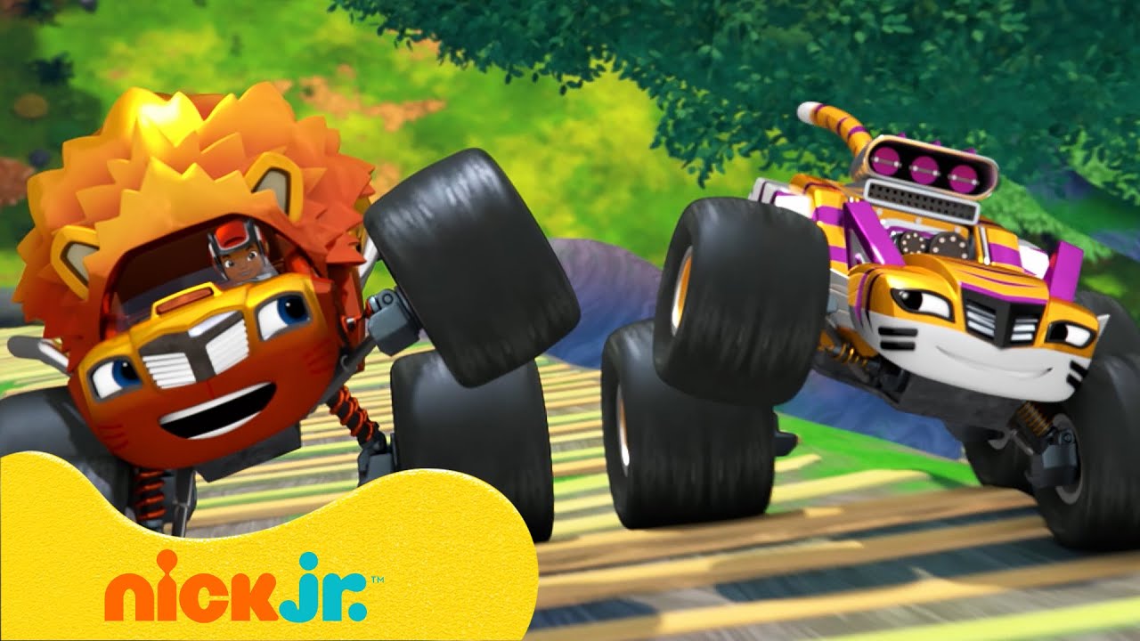 بلايز والشاحنات العملاقة | بلايز يتحالف مع آلة الوحش سترايبس 🐯 | Nick Jr. Arabia