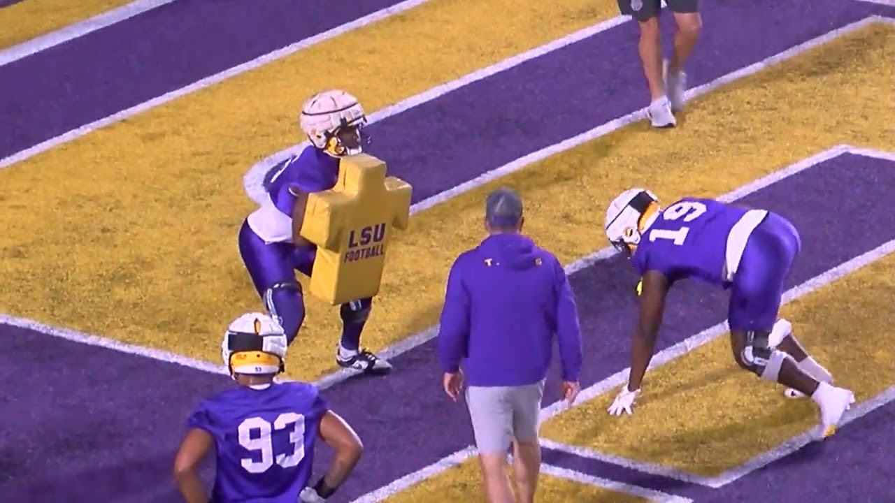 LSU Football Hits the Field for Spring Practice Day 2