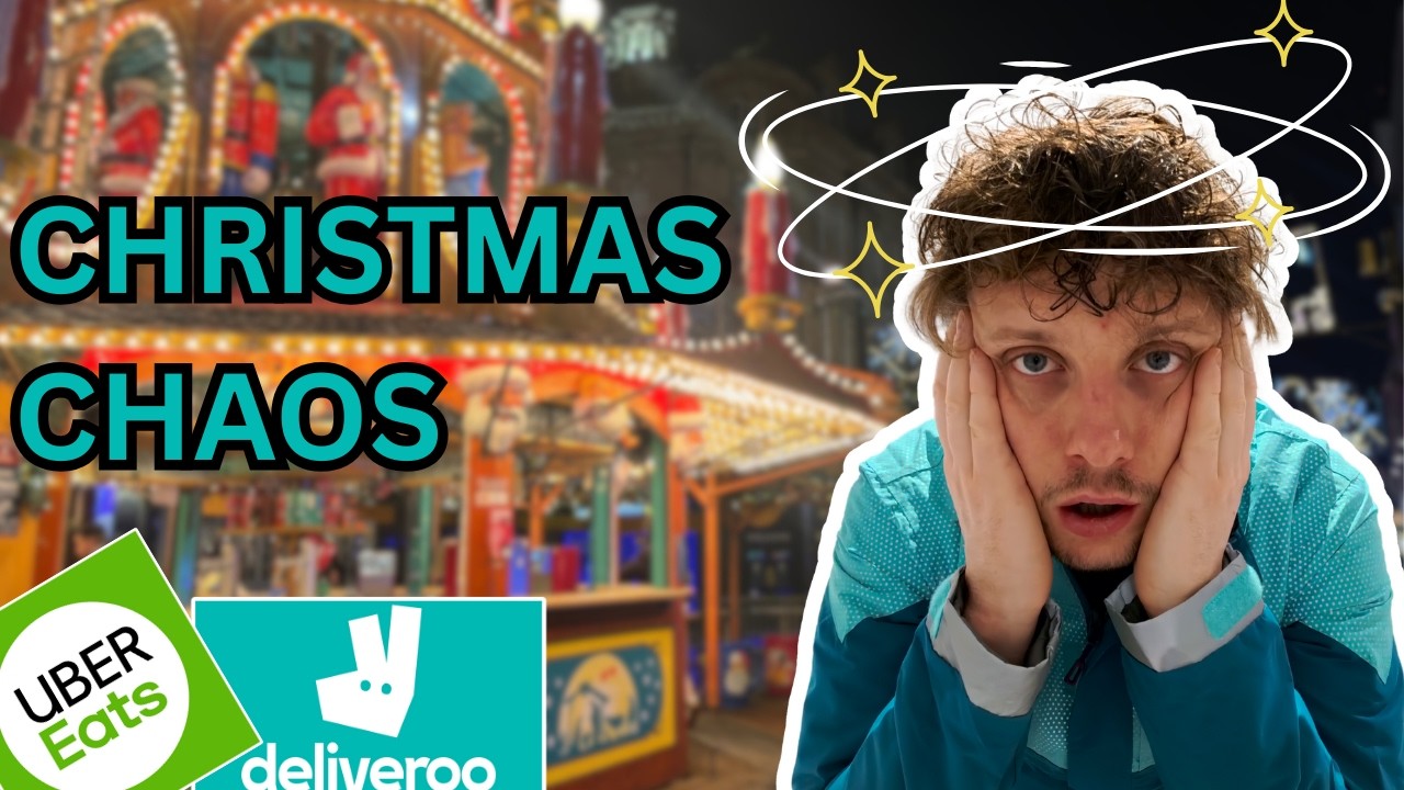 Overstimulated & Overwhelmed in Christmas Market Chaos | Deliveroo & Uber Eats Birmingham