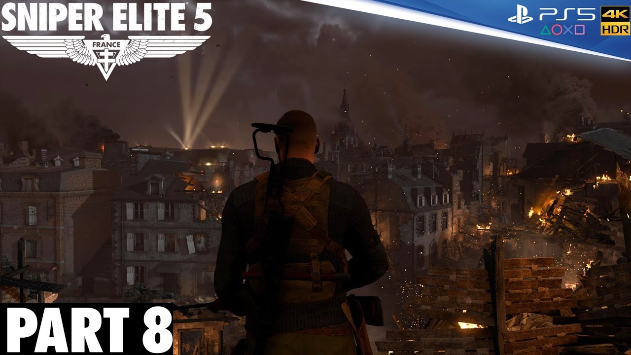 Sniper Elite 5 MISSION 8: Rubble And Ruin - St Nazaire | PS5 4K HDR