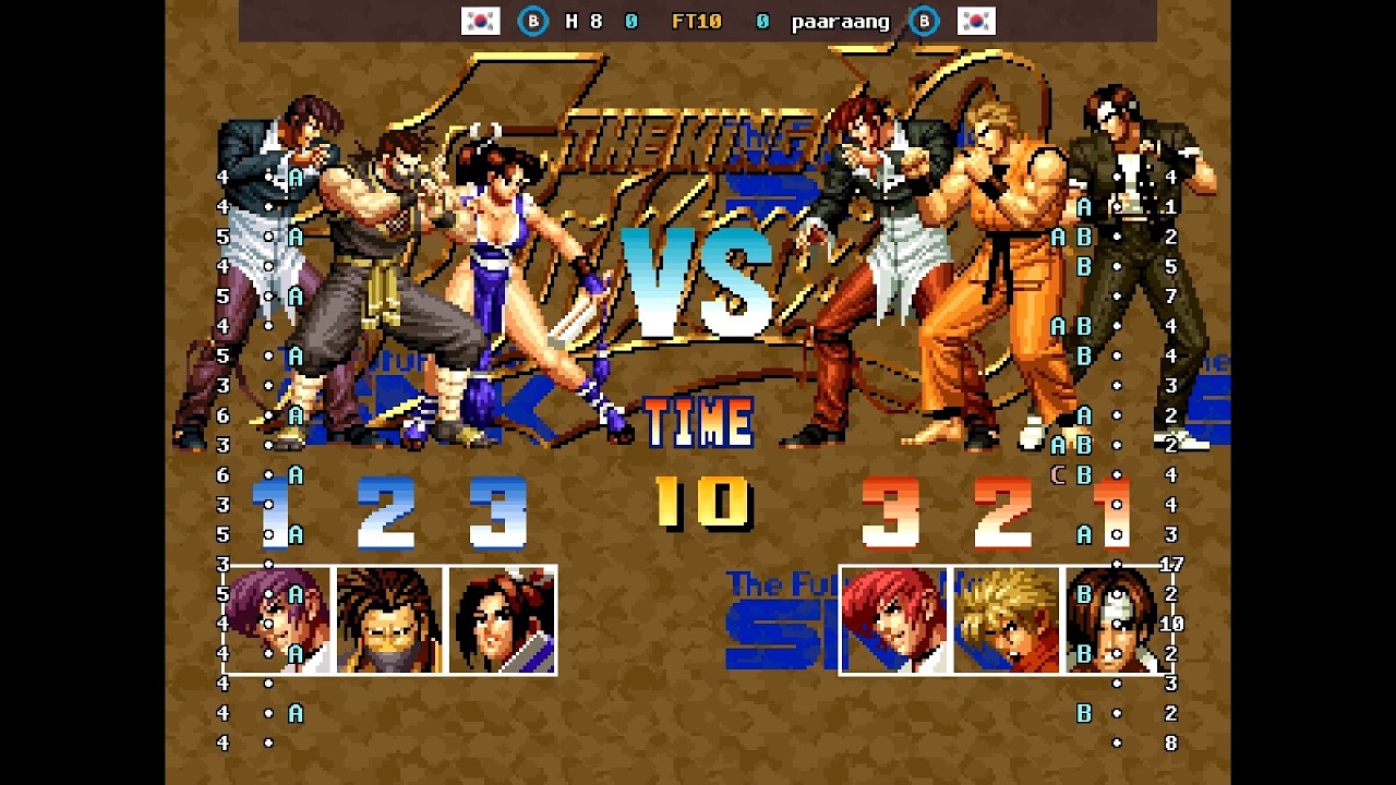 The King of Fighters '95 - 🇰🇷 H 8(B) vs 🇰🇷 paaraang(B) | Fightcade (2026-03-16 14:35 UTC)