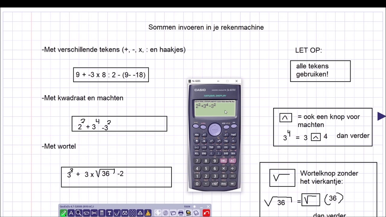 Uitleg: Sommen invoeren in je rekenmachine