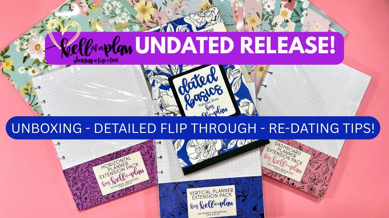 NEW! KELLOFAPLAN UNDATED RELEASE AVAIL SEP 5 AT 10AM CT | UNBOXING, FLIP THROUGH & RE-DATING TIPS