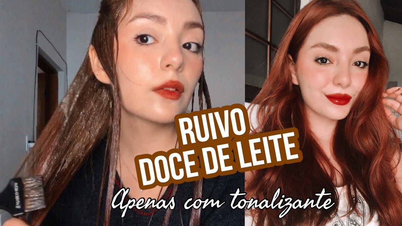 RUIVO DOCE DE LEITE apenas com TONALIZANTE