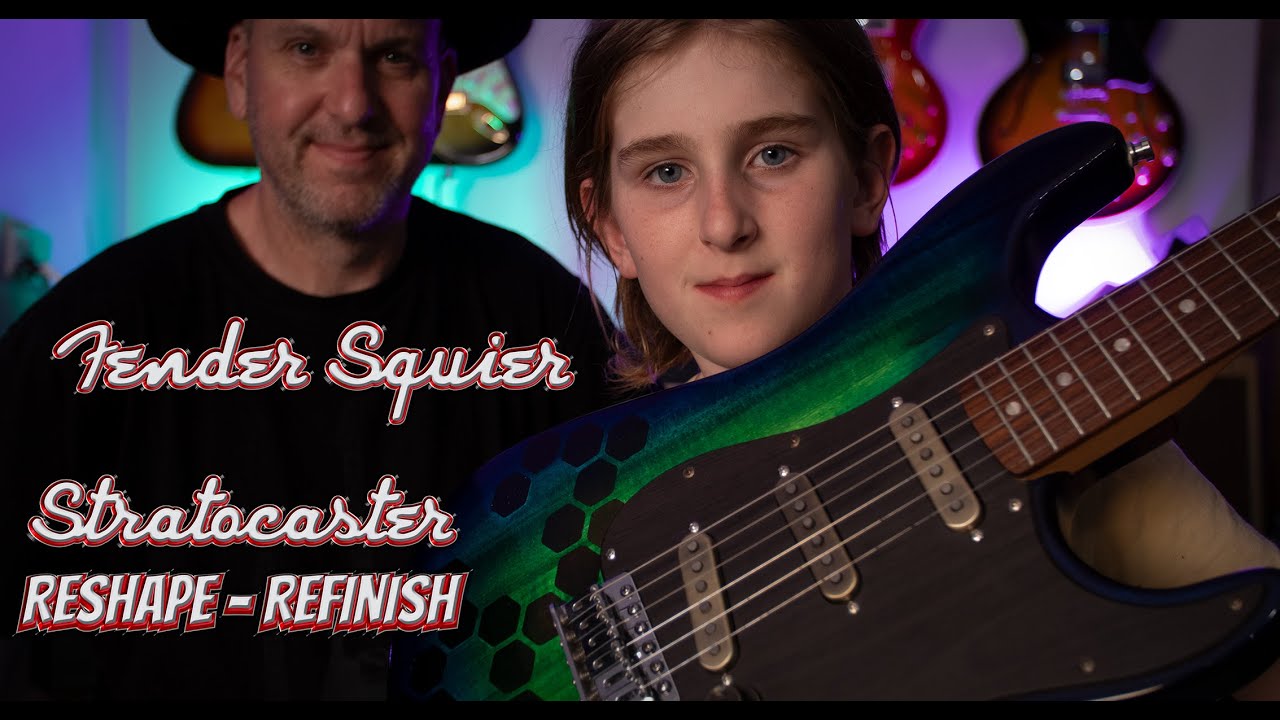Squier Bullet Stratocaster Reshape & Refinish - Fender Squire Mod -