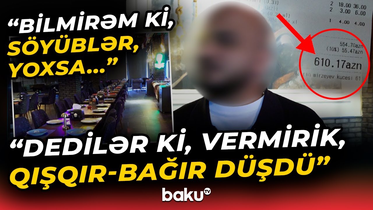 Hesaba görə restoranda aləmi bir-birinə qatdılar | 