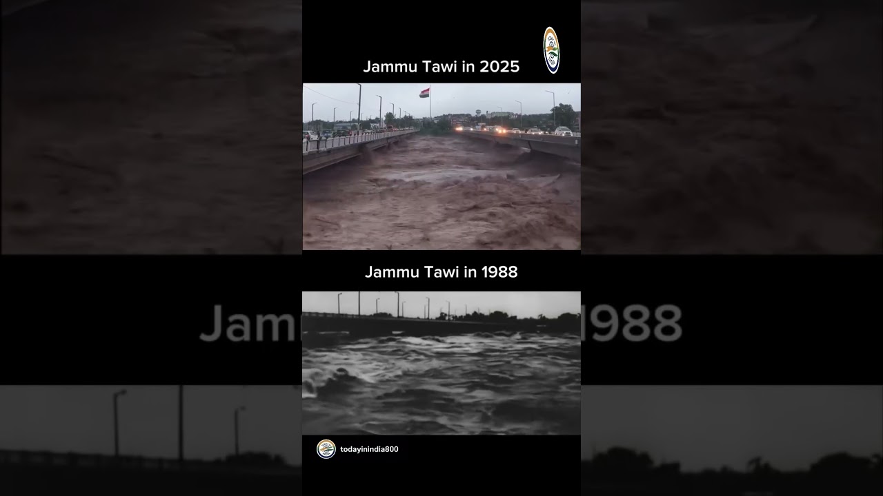 Jammu floods: 1998 vs 2025 🌊 History repeats itself! 
