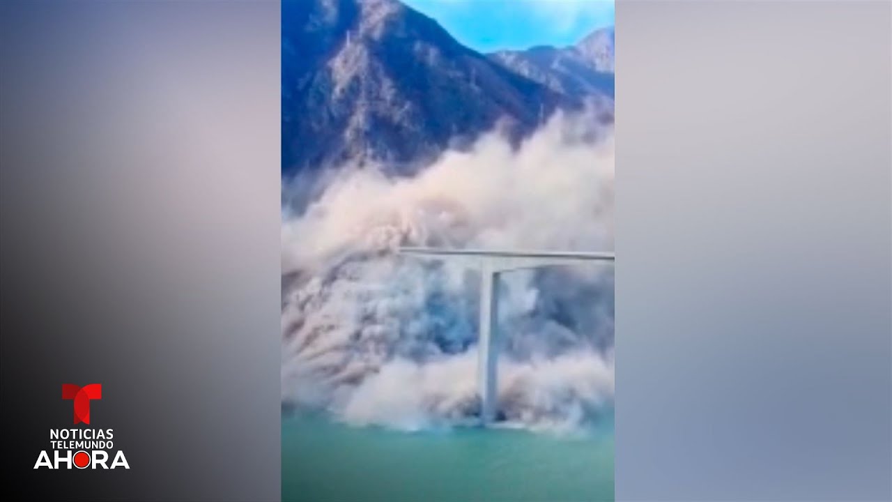 Vea el colapso parcial de un puente recién construido en China | Noticias Telemundo