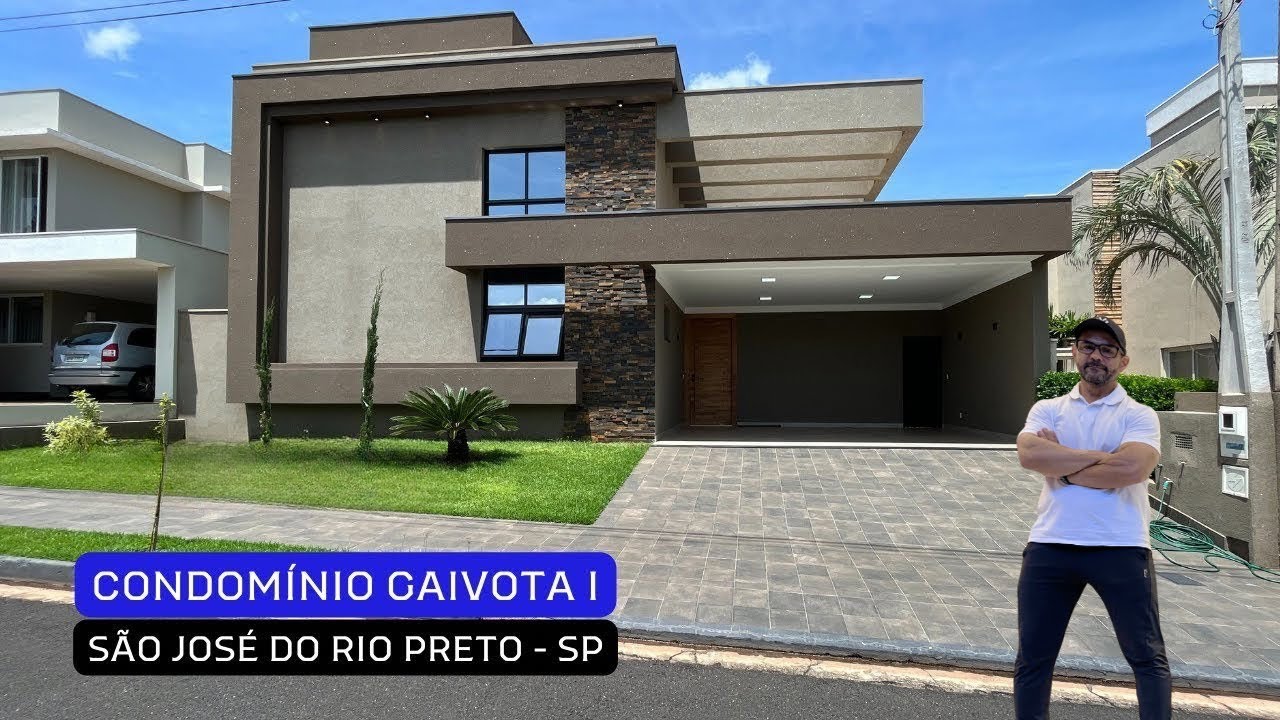 💵R$ 1.950.000 Casa nova a venda com 3 suítes no Condomínio Gaivota I, São José do Rio Preto - SP.