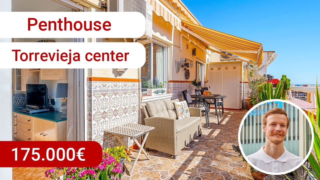 🏠 Beautiful and sunny penthouse apartment in Torrevieja city for sale | Ref Sol2514