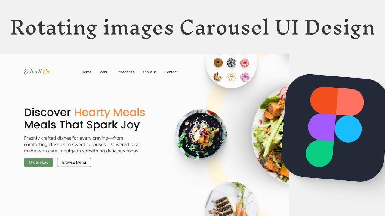Figma rotating image carousel UI design