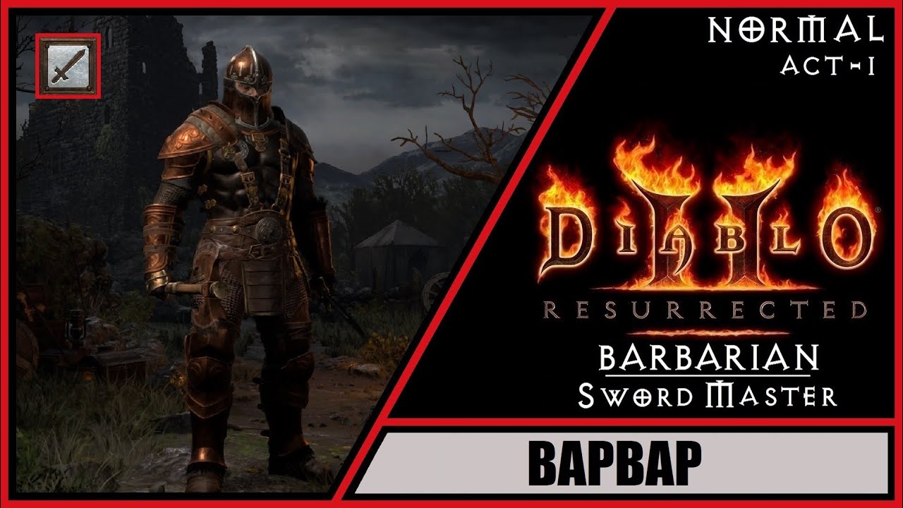 Diablo II: Resurrected ➤ Диабло 2: Воскрешение ➤ Прохождение #1 ➤ Варвар. Мастер меча. Логово Зла.