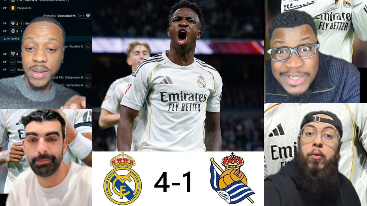 🚨𝗕𝗢𝗨𝗠 ! Le Real Madrid 𝗘́𝗖𝗥𝗔𝗦𝗘 la Real Sociedad 4-1 😨 VINICIUS EN FEU🔥