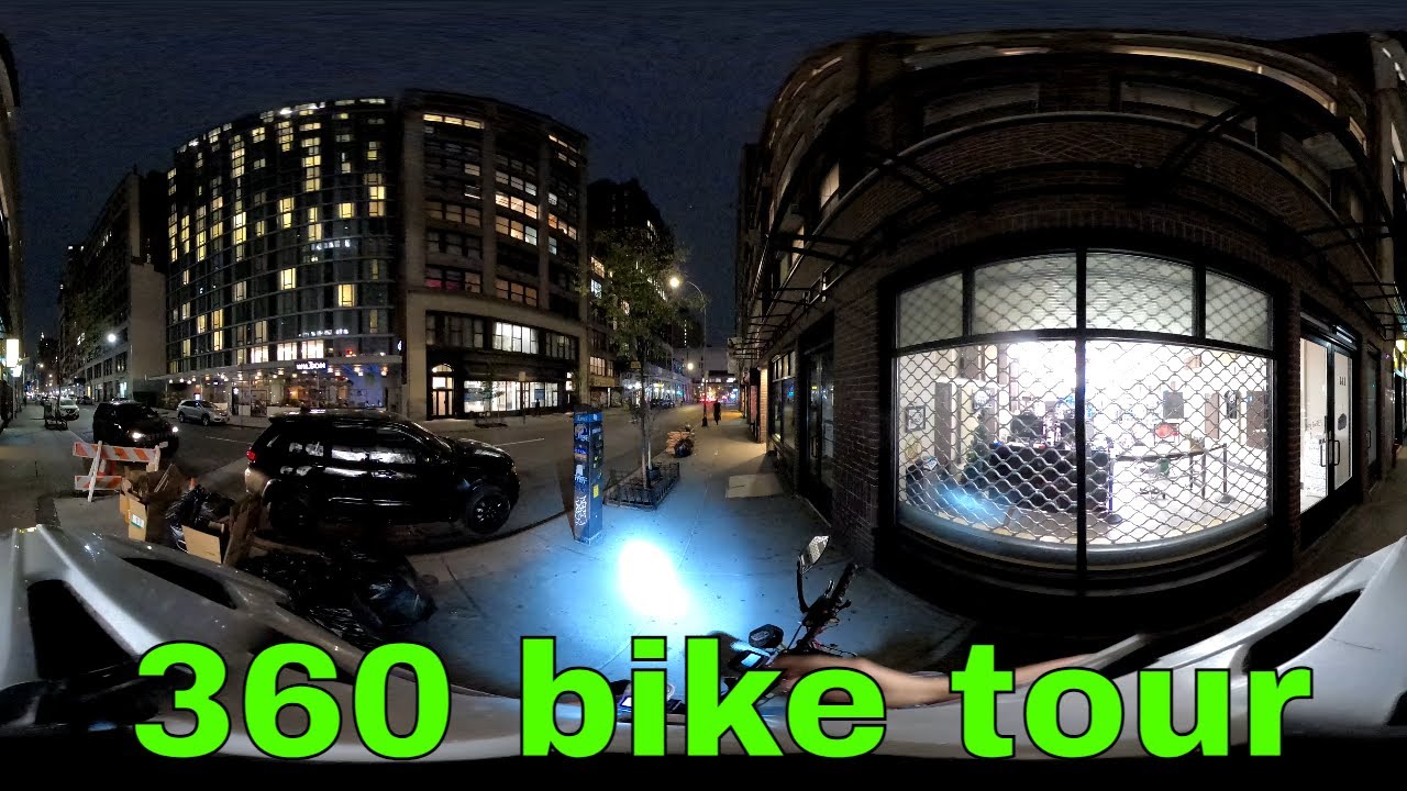 A bike ride through a much busier looking NYC (360 camera)