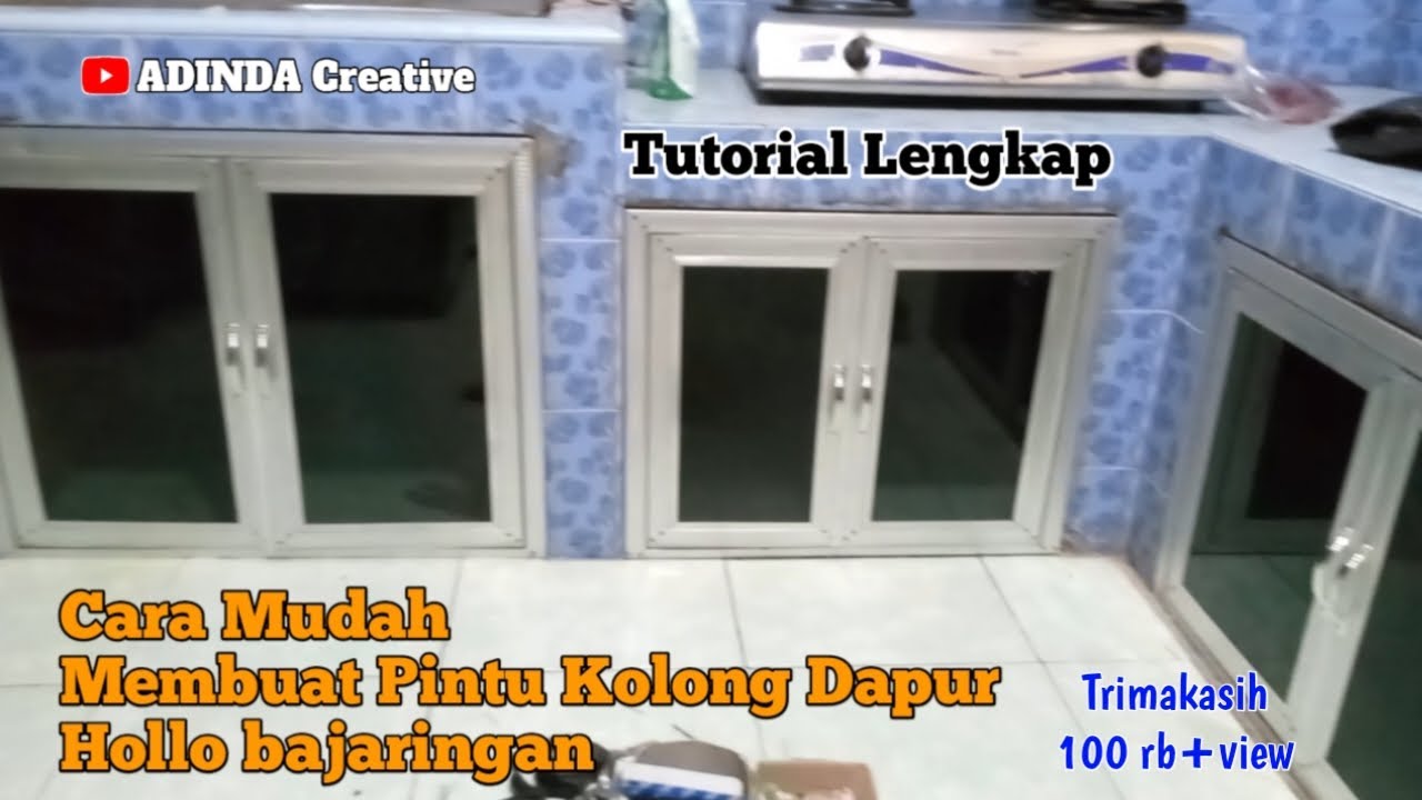 CARA MUDAH MEMBUAT PINTU KOLONG DAPUR HOLLO BAJARINGAN