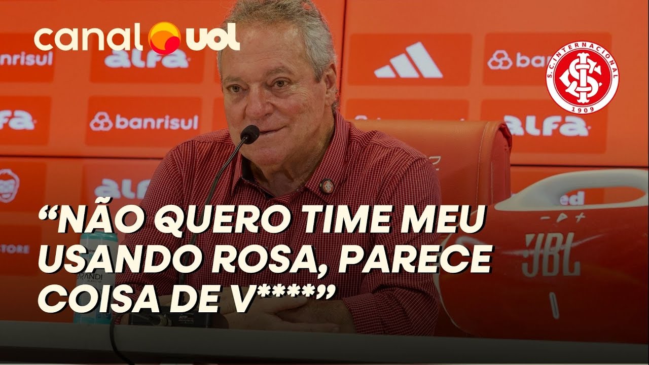 ABEL BRAGA FAZ COMENT&Aacute;RIO HOMOF&Oacute;BICO EM COLETIVA DO INTER: 'PARECE TIME DE V****'