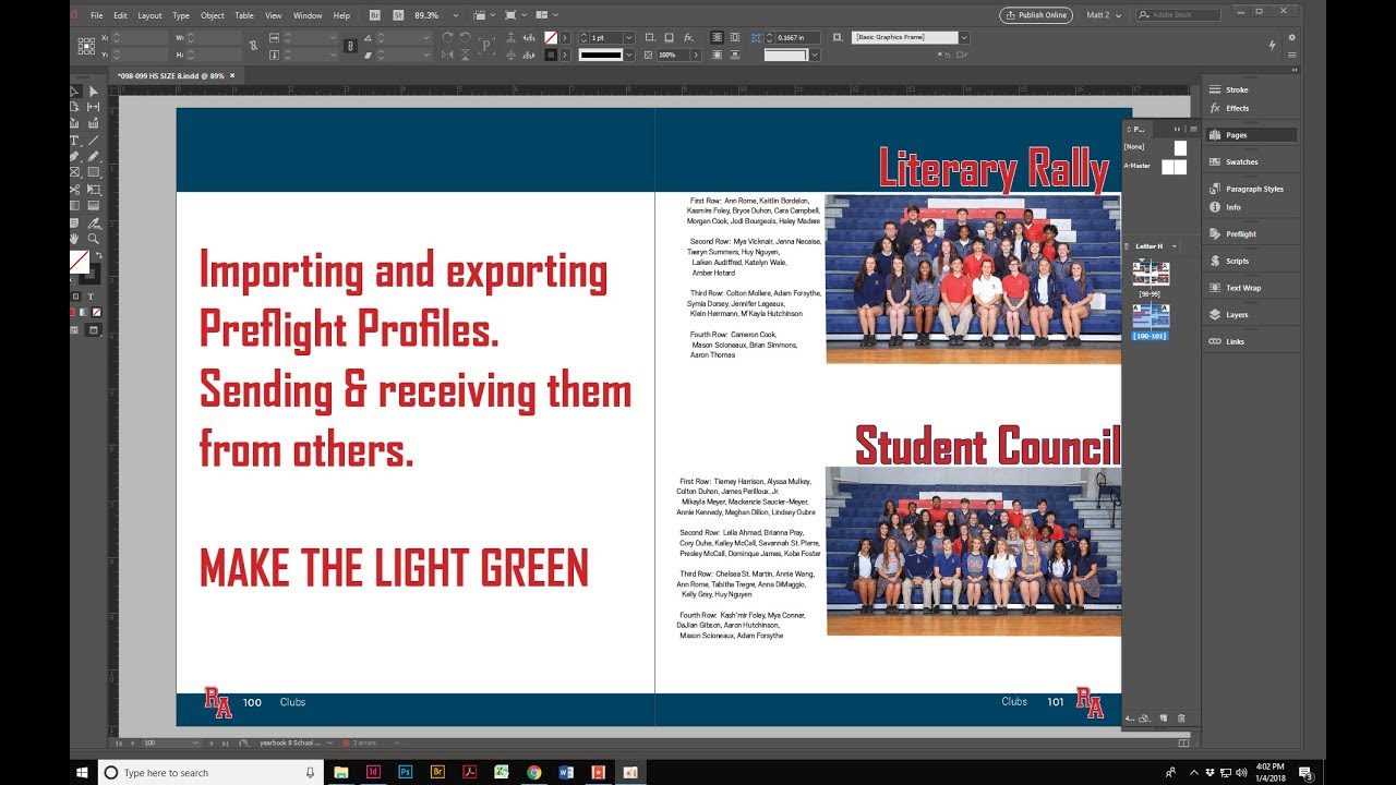Importing a Preflight Profile from Indesign