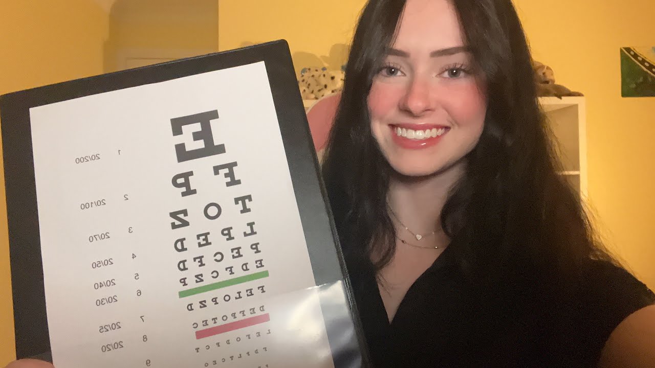 ASMR eye exam 👀 (follow the light, eye chart, follow my instructions)