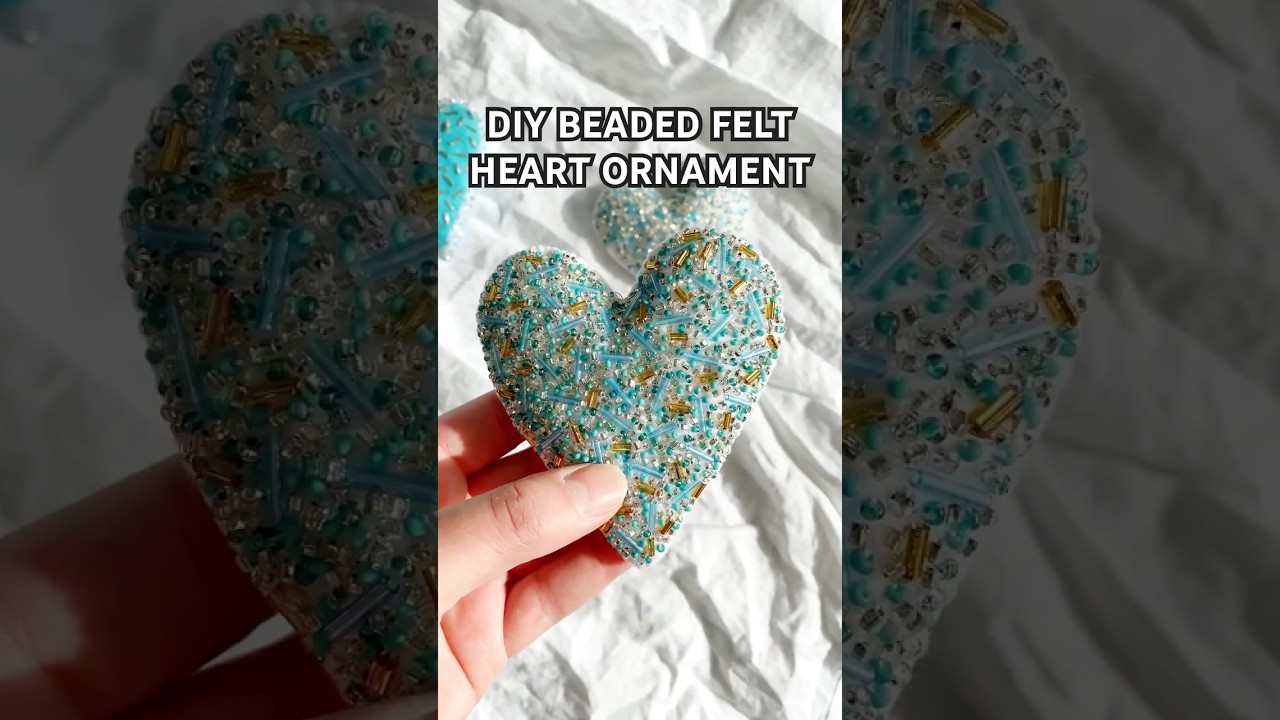How to Make Easy DIY Felt Ornaments | DIY Beaded Felt Ornaments #christmas #diyornaments