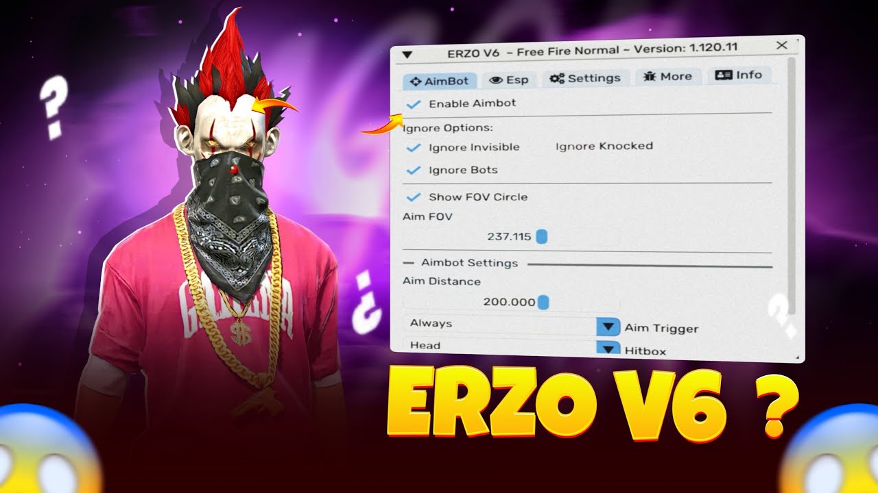 FREE PANEL V6 IOS FREE FIRE 📲 SAFE ANTI BAN ANTI BLACKLIST 🌸🔥( No Key ) 😍