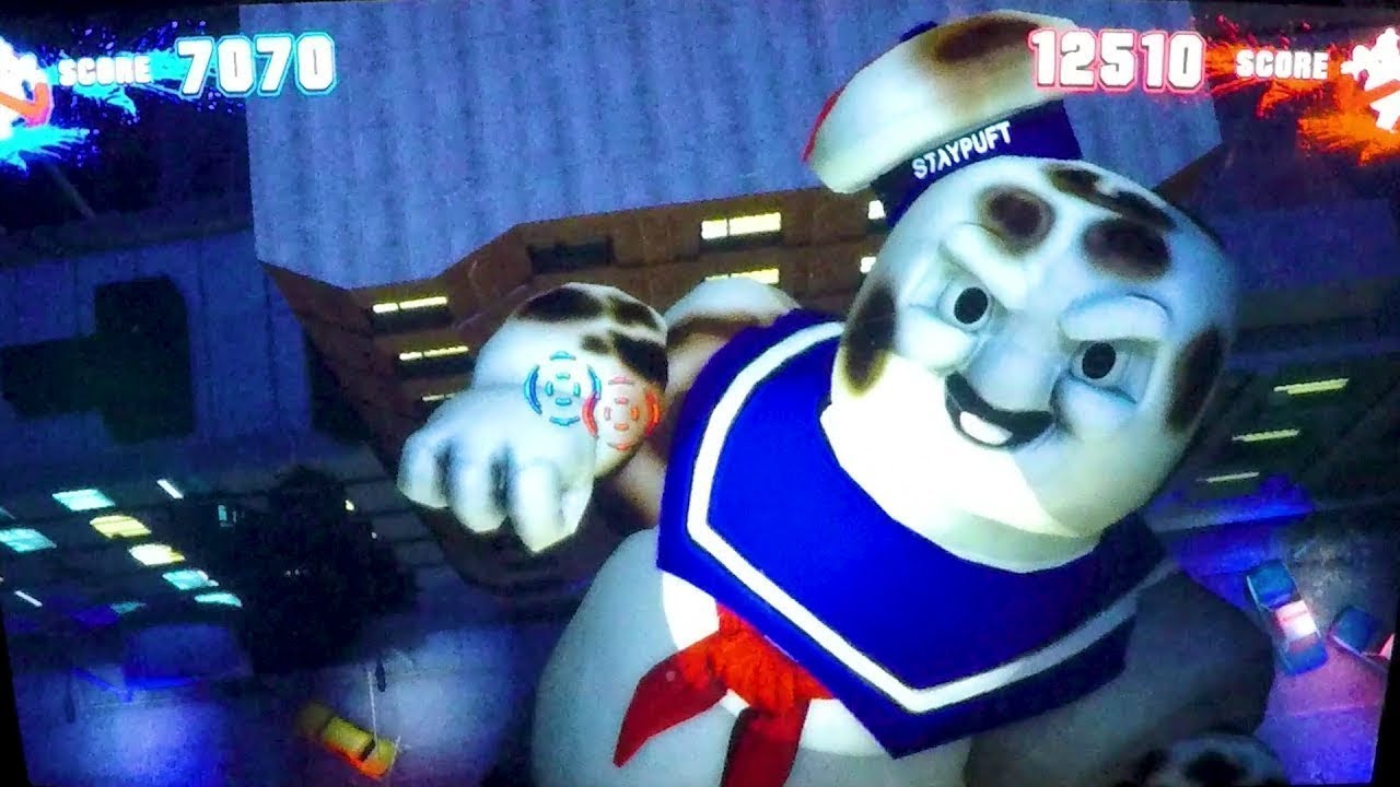 Ghostbusters Arcade Gameplay Fun: Ghosts, Slimers & The StayPuft Marshmallow Man Boss Fights