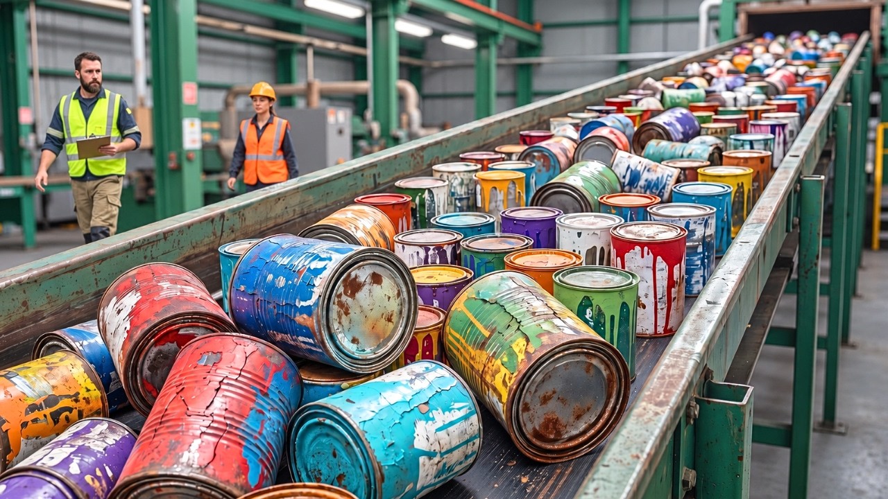 Inside the Factory: Millions of Old Paint Cans Become New Steel Roof Sheets