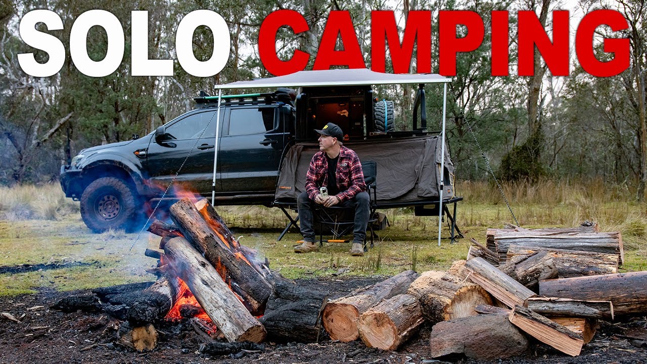 Solo Bush Camping - the sounds of nature & camping ASMR