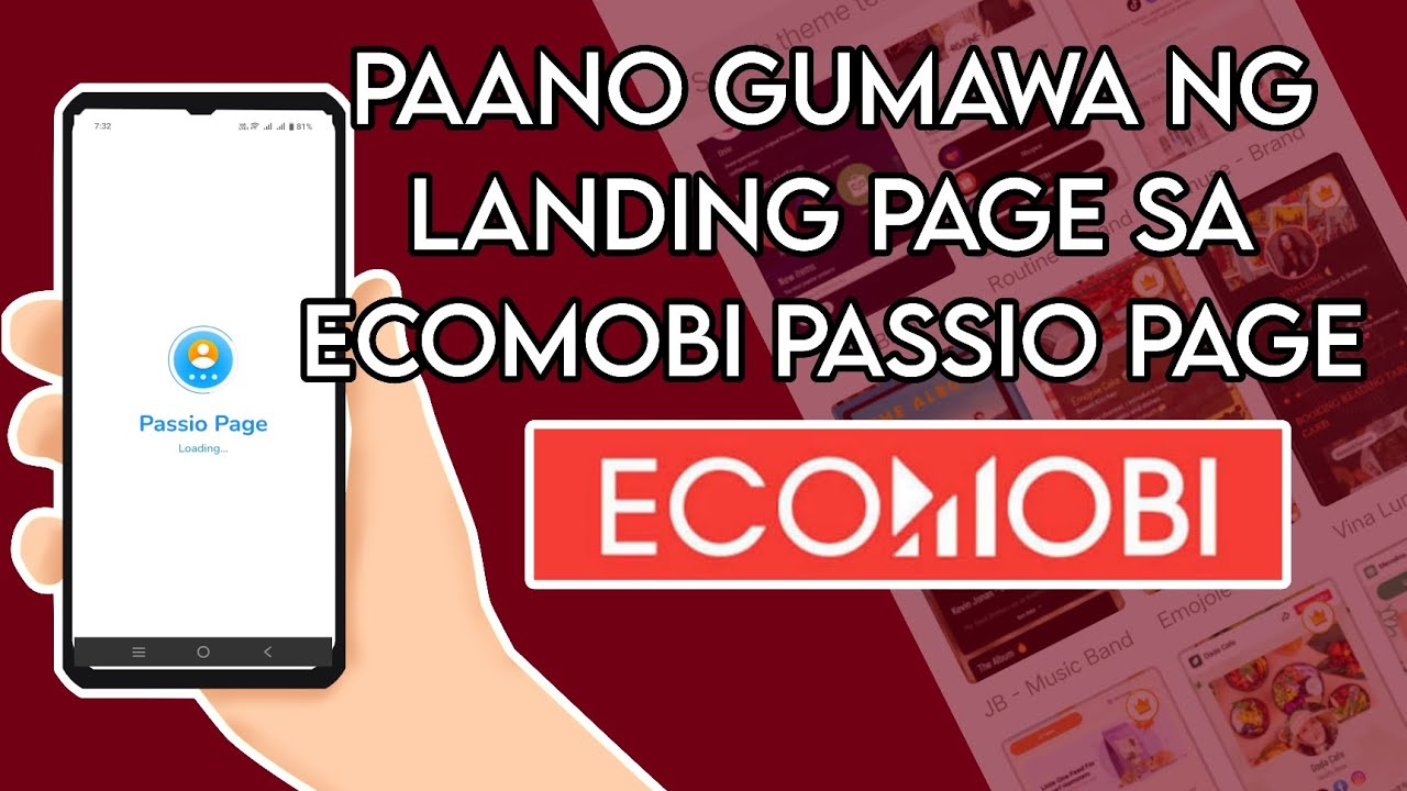 Paano gumawa ng landing page sa ecomobi passio page