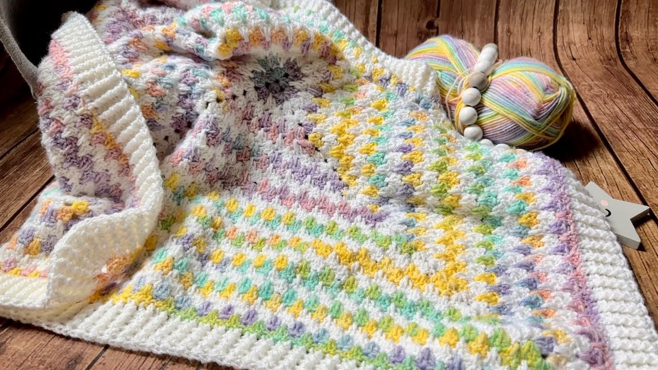 Manta/Cobija para bebe TEJIDA paso a paso - BRENNY'S CROCHET