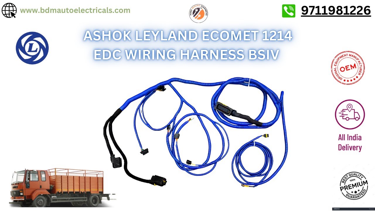 ASHOK LEYLAND ECOMET 1214 BS IV EDC WIRING HARNESS #EDCWIRING #leylandwiring