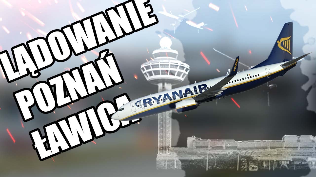 Lądowanie Poznań Ławica. Landing at Lawica airport.
