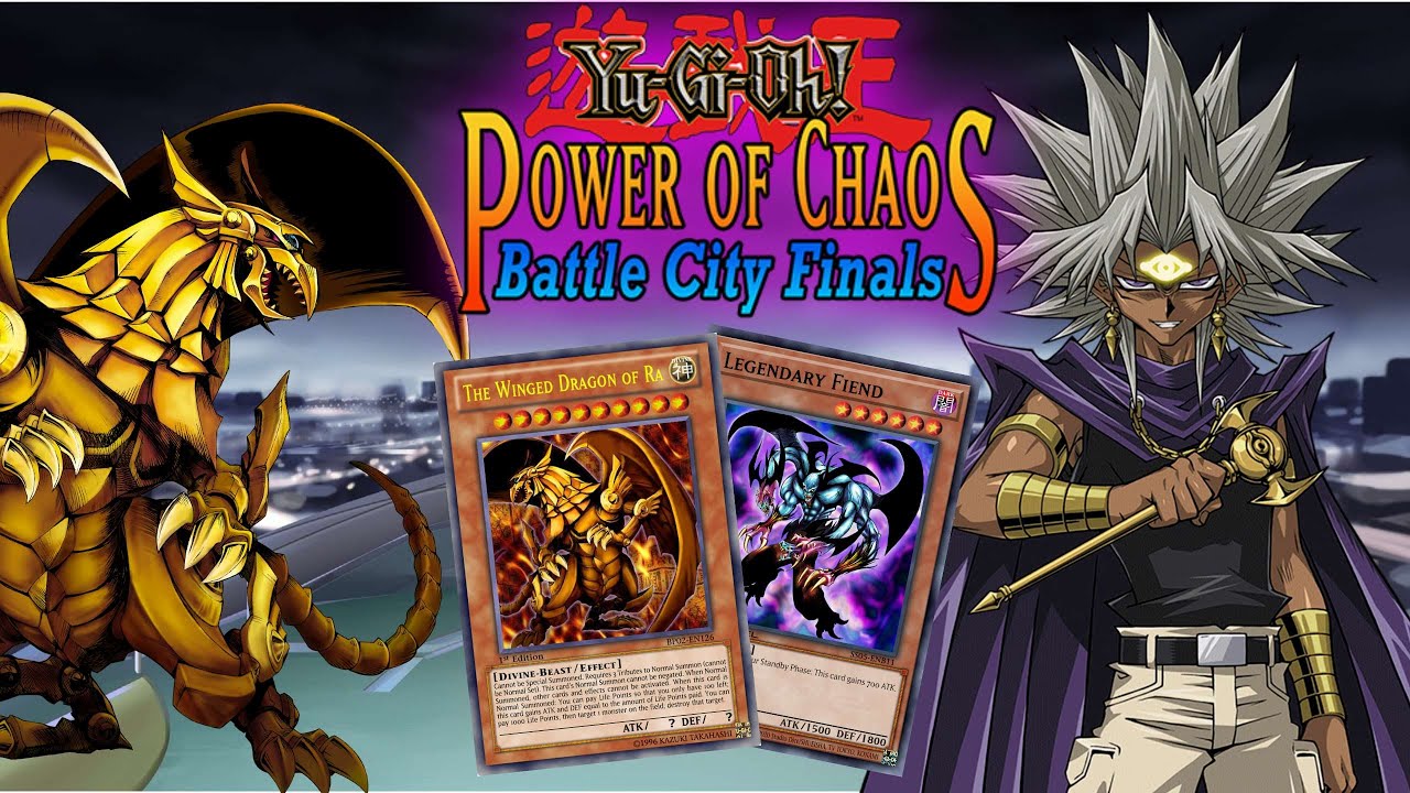 Yu-Gi-Oh! Power Of Chaos: Battle City Final - Yami Marik - The Winged Dragon Of Ra + Legendary Fiend