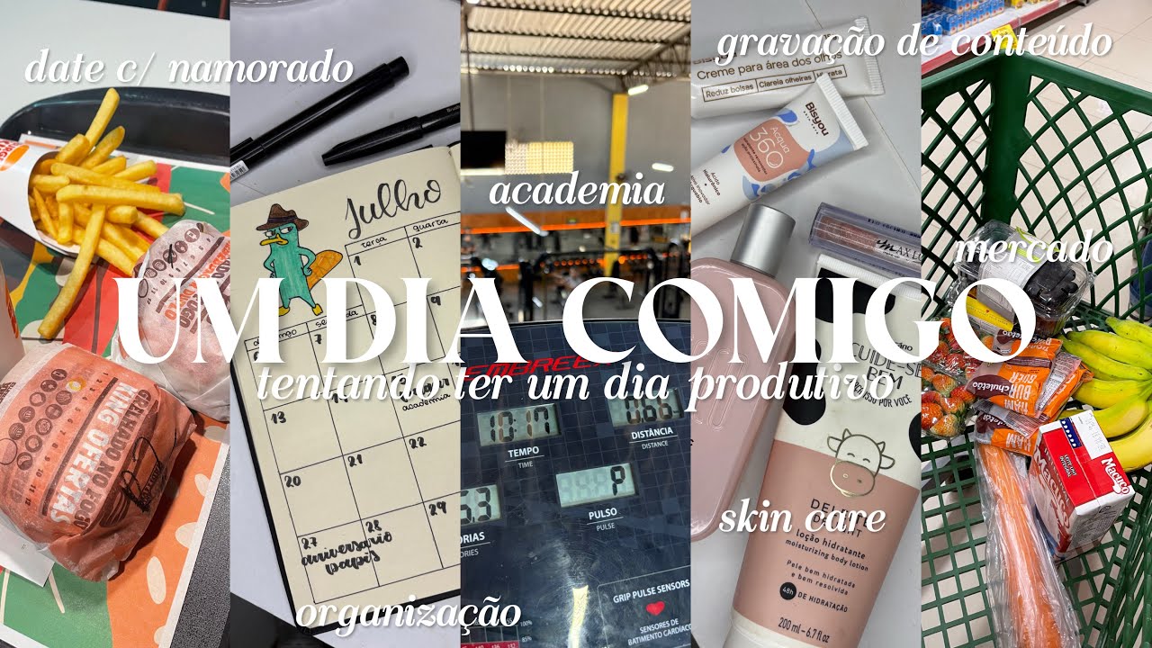 vlog: tentando ter um dia produtivo 💃🏻| mercado, grava&ccedil;&atilde;o de conte&uacute;do, date, academia