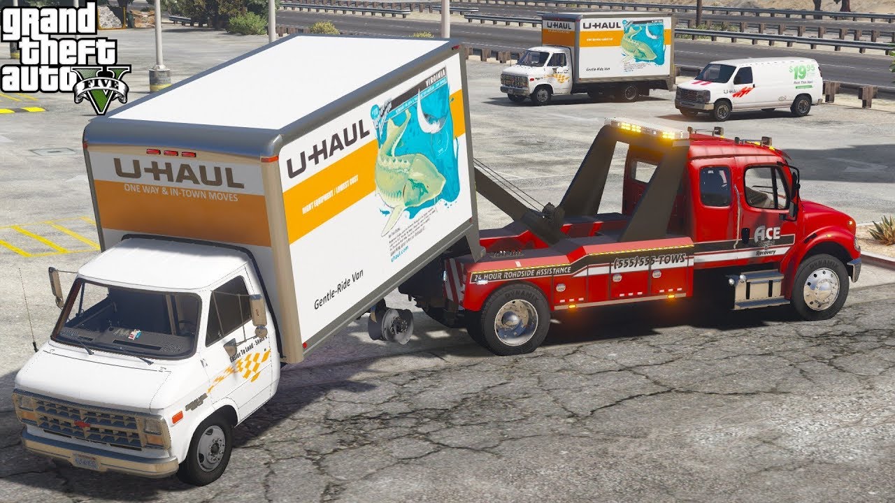 Реальный мод GTA 5 № 194: эвакуатор средней грузоподъемности с задней буксировкой.