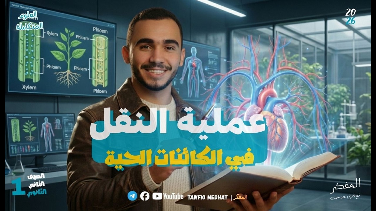 المحاضرة الرابعة-عملية النقل في الكائنات الحية-أولى ثانوي الترم الثاني 2026 _ المفكر | Tawfiq Medhat