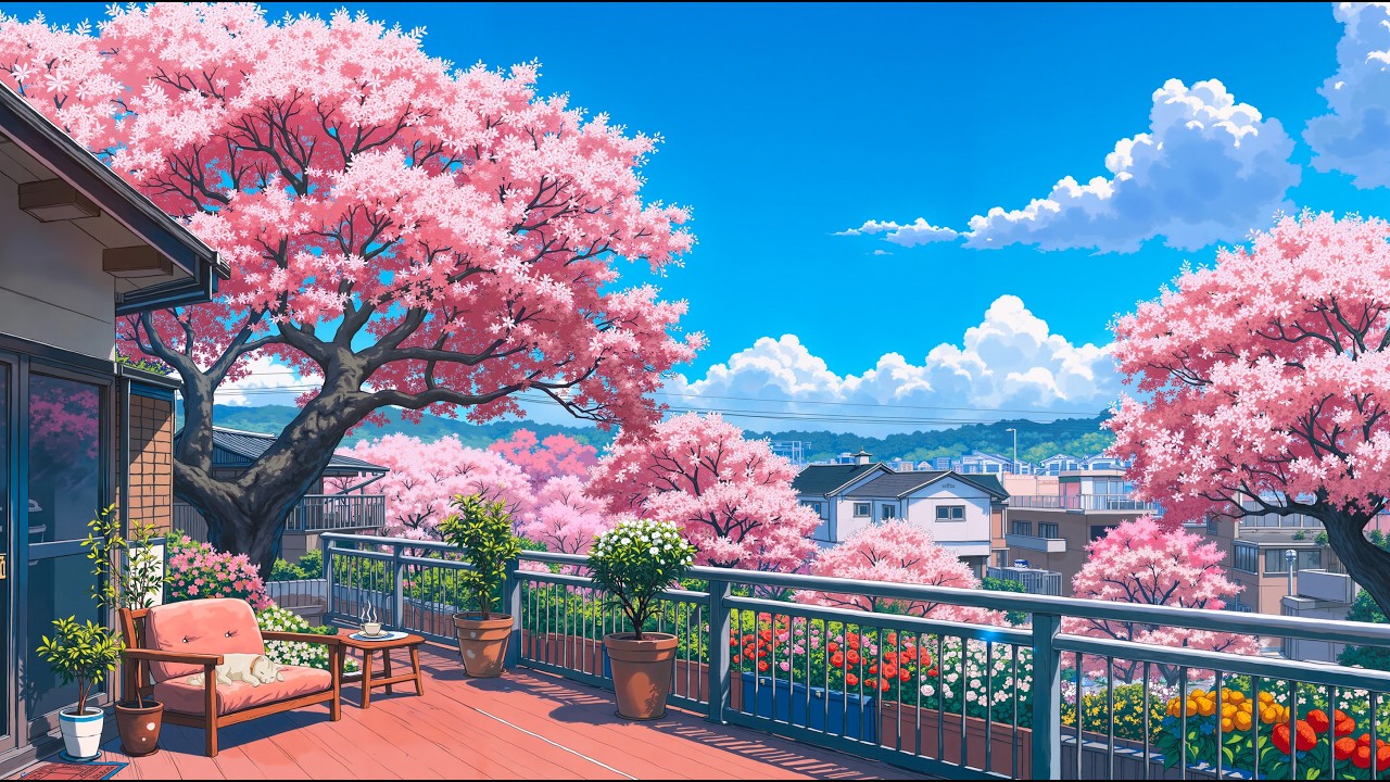 Spring Coffee Morning ☕ Cherry Blossom Lofi to Put You in a Better Mood 🌸 Lofi Hip Hop Mix