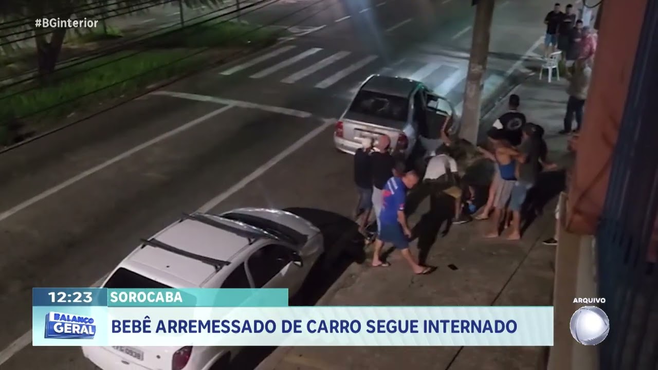 Sorocaba: bebê arremessado de carro segue internado