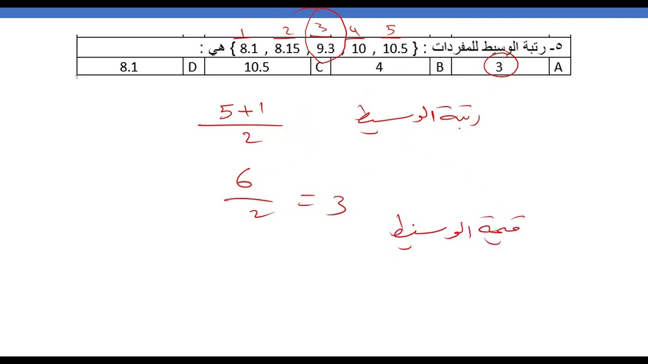 رتبة الوسيط