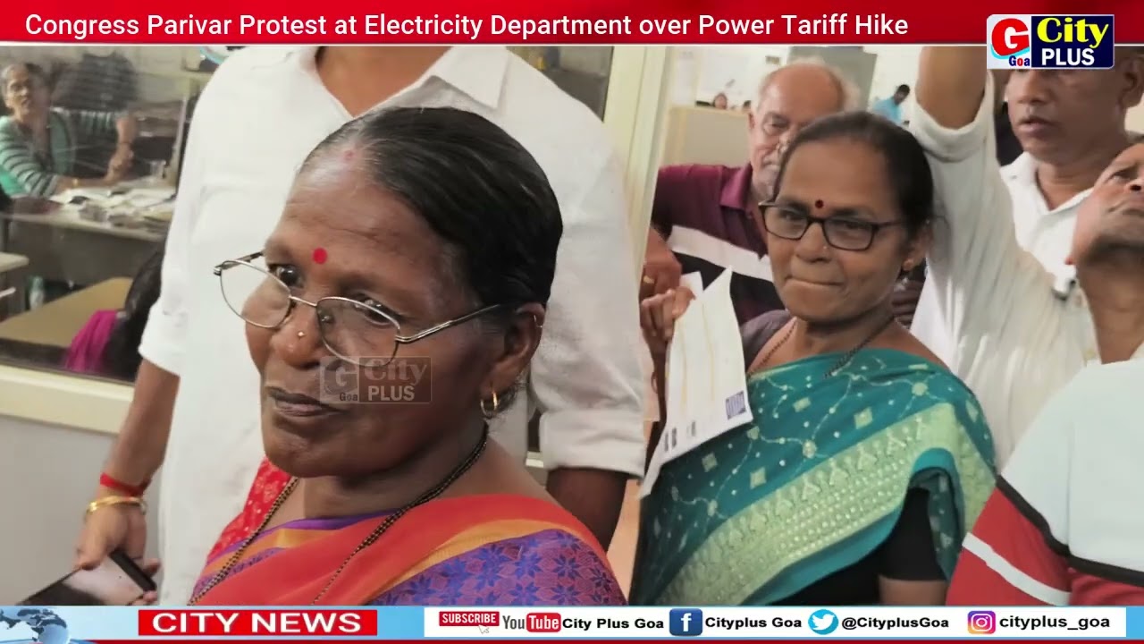 Congress Parivar Protest at Electricity Department over Power Tariff Hike