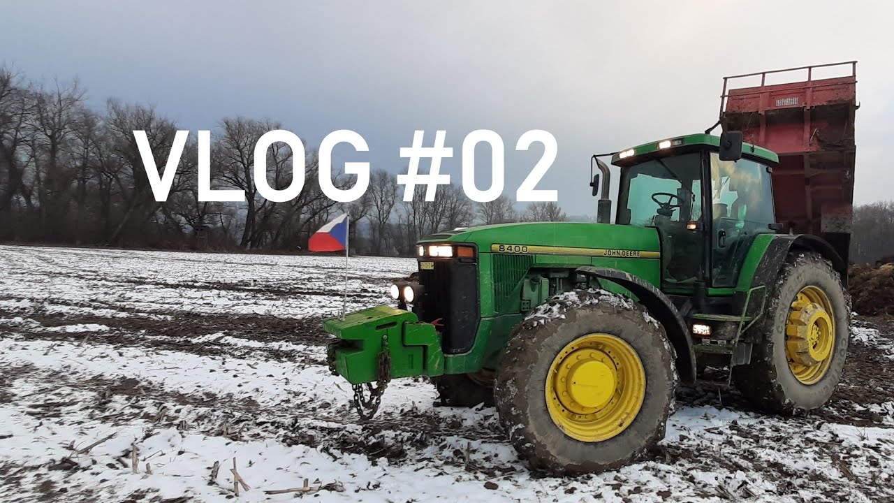 FarmVlog #02 - Další kydání a znovu s John Deere 8400💪🚜