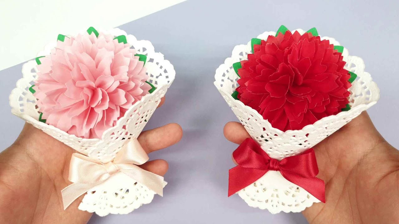 Оригами Гвоздика, Оригами Цветы, Easy Flower Origami, как сделать цветы гвоздики
