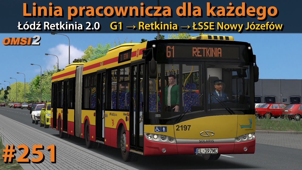 OMSI 2 #251: Linia pracownicza dla każdego | Ł&oacute;dź Retkinia 2.0 - 🚍G1 | Solaris Urbino 18 III