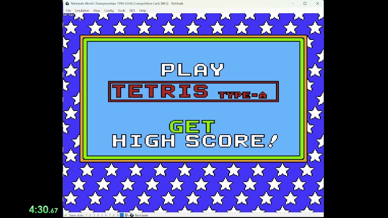Nintendo World Championships 1990 - Speedrun (25 Tetris Lines) - 6:39.06