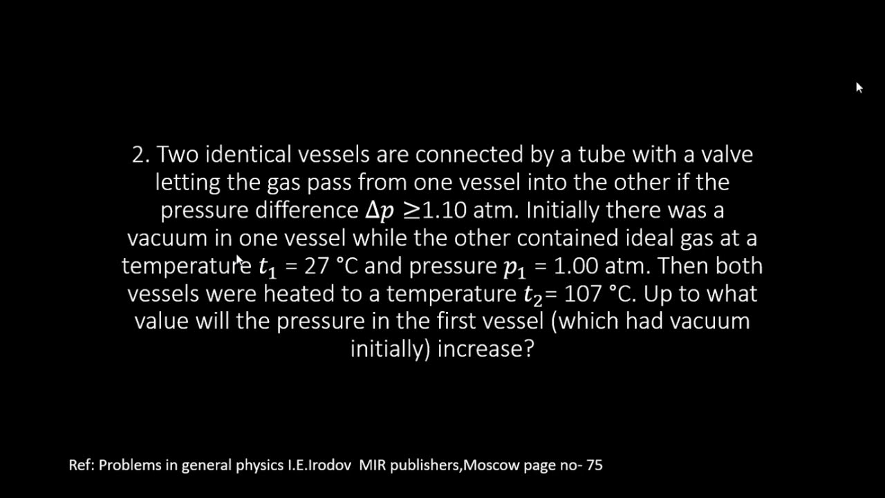 Thermodynamics| Problems in general physics I.E Irodov| problem  2