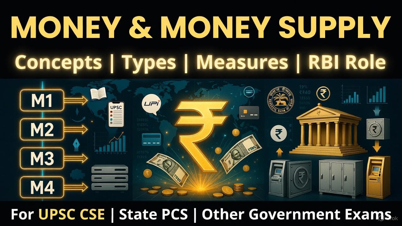 MONEY AND MONEY SUPPLY✨✨| FIAT MONEY | LEGAL TENDER MONEY | UPSC CSE 2026