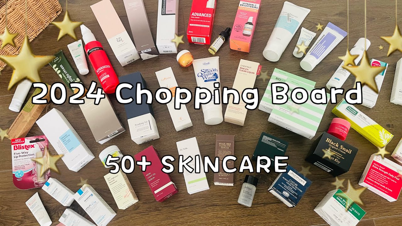 2024 Beauty Rehab Series: Skincare Chopping Board. About 50 needs to be used up in 2024! Rena&Emma