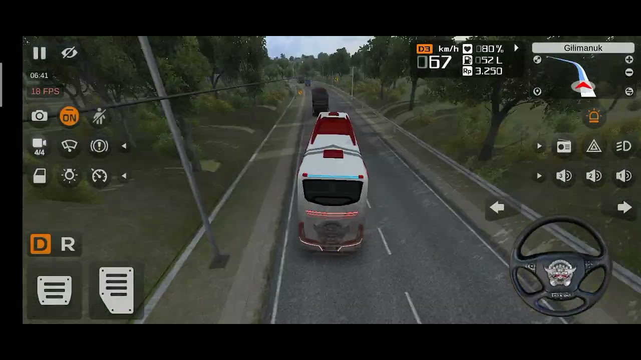 Perjalanan dimalam hari menuju wisata pantai  game bus simulator indonesia BUSID