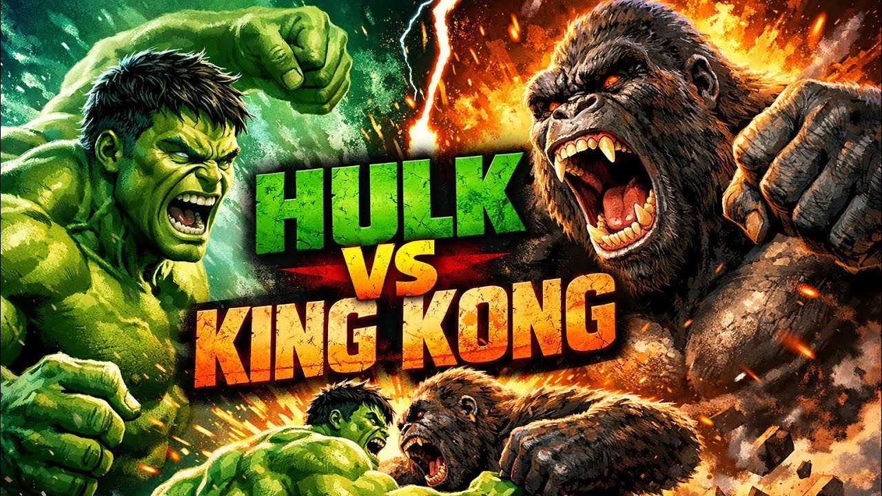 Hulk और do king kong Full battle fight #aivideo #aishorts #hulk #kingkong 